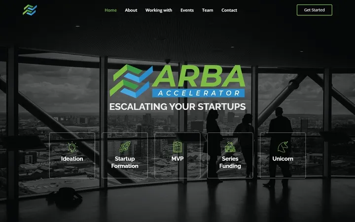 The ARBA Accelerator website